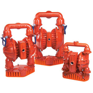 Пневмоприводный двухдиафрагменный  самовсасывающий универсальный насос WILDEN.